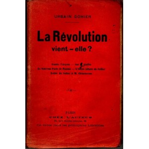 Urbain Gohier : La Révolution vient-elle ?