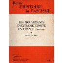 François Duprat : Les mouvements d'extrême-droite en France 1940-1941