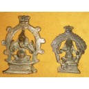 Inde XVIIIe siècle : 2 petits bronzes Ganapati / Ganesh